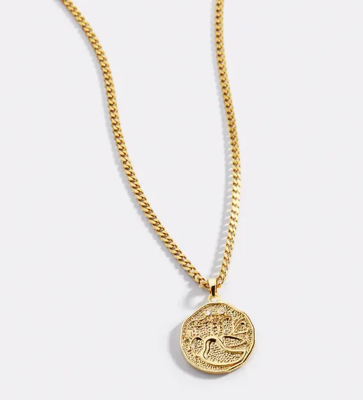 Astrological Sign Coin Pendant Necklace